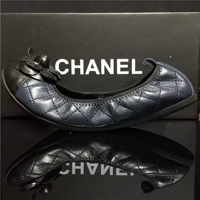 CHANEL Shallow mouth flat shoes Women--065
